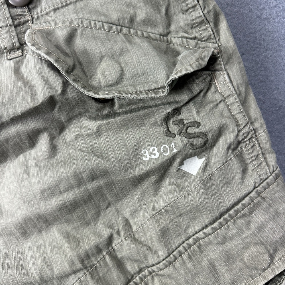 Vintage G-Star Raw Original Battle 1/2 Cargo Shorts Men's Size S **altered - Picture 2 of 13